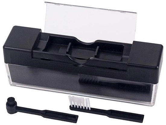 Set di Pulizia per Dischi Vinyl - Pennello - Materiale Ecologico - Pulizia Effettiva - Ripristino dei Dischi da Grammofono - Nero Plastico - Pulitore per Dischi