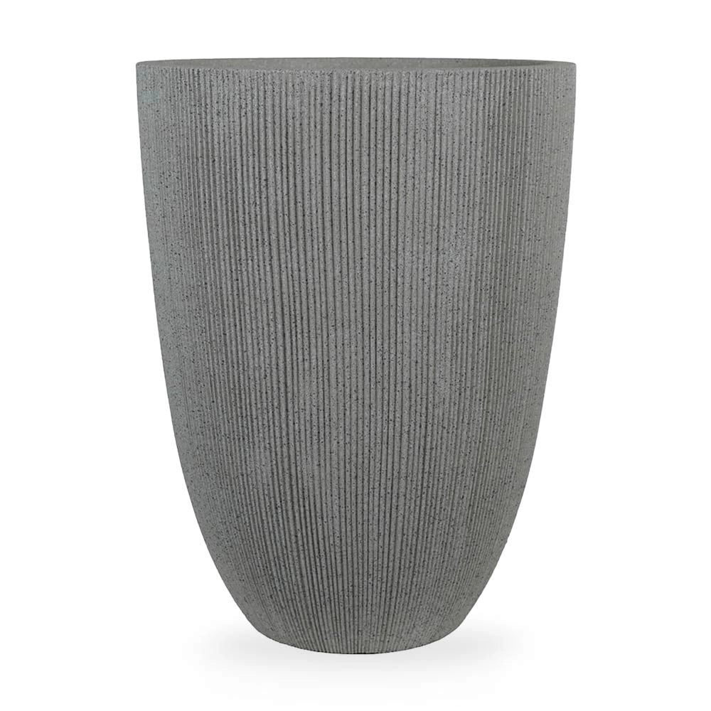 Vaso in plastica HDPE poliresina alta densità per piante Conico Grigio h 48,5