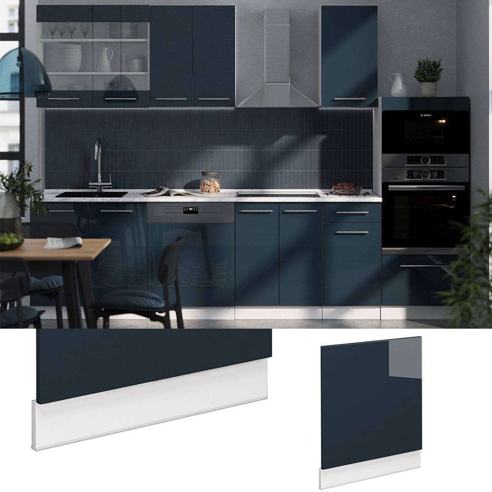 Vicco Mobili da cucina  Blu scuro lucido 60 cm , PL Antracite