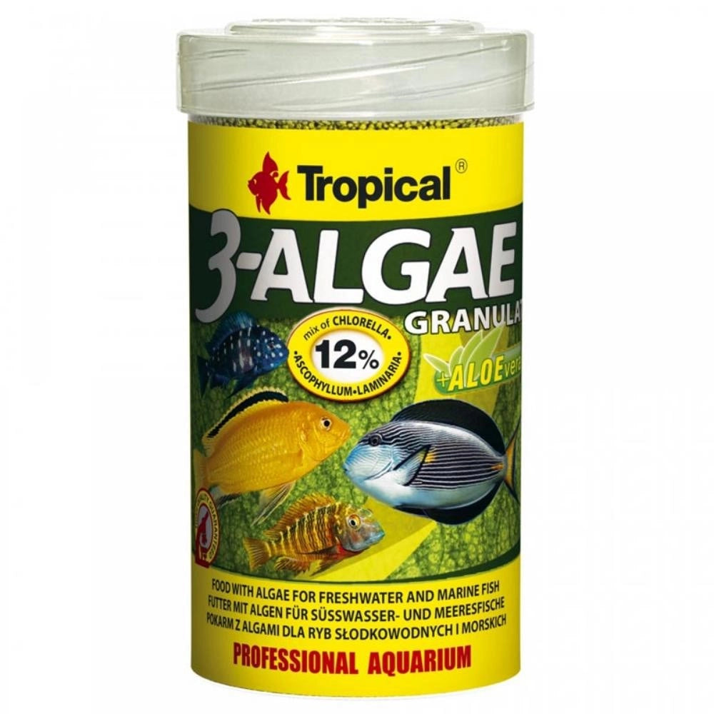 Tropical 3-Algae Granulat - mangime con alghe per pesci di acqua dolce e pesci marini Formato: 100 ml