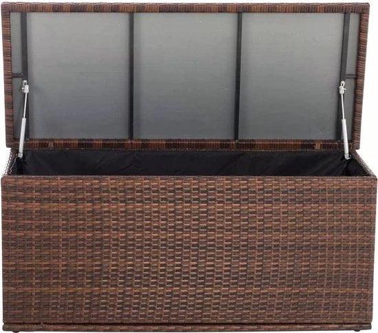 Cassa di stoccaggio esterno e interno - 125cm - Cassa per cuscino - Cassa per cuscino da giardino - Impermeabile - Con coperchio - Per uso indoor e outdoor - Cassa per giardino