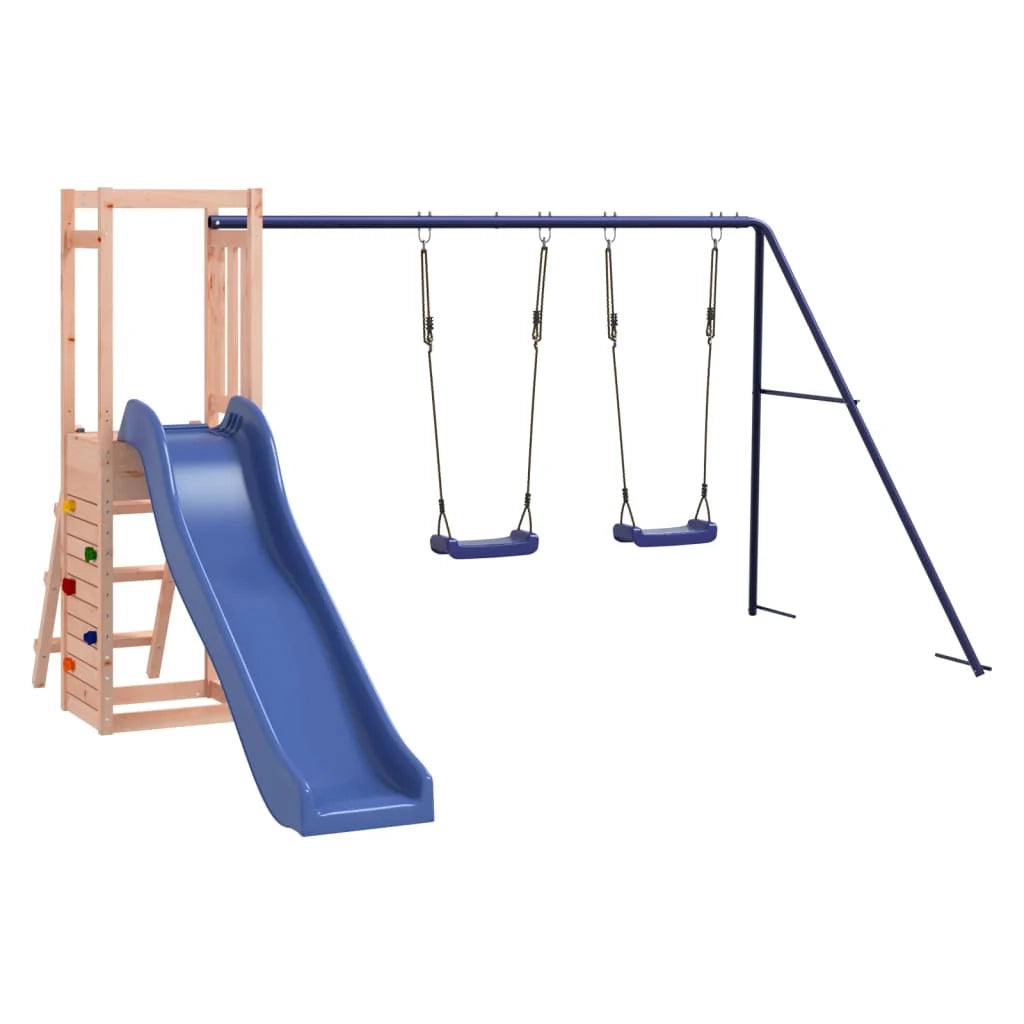 Altalena parco giochi da esterno scivolo altalena robusta giochi da giardino 308 x 321 x 169 cm legno massello di abete Douglas 02_0004627