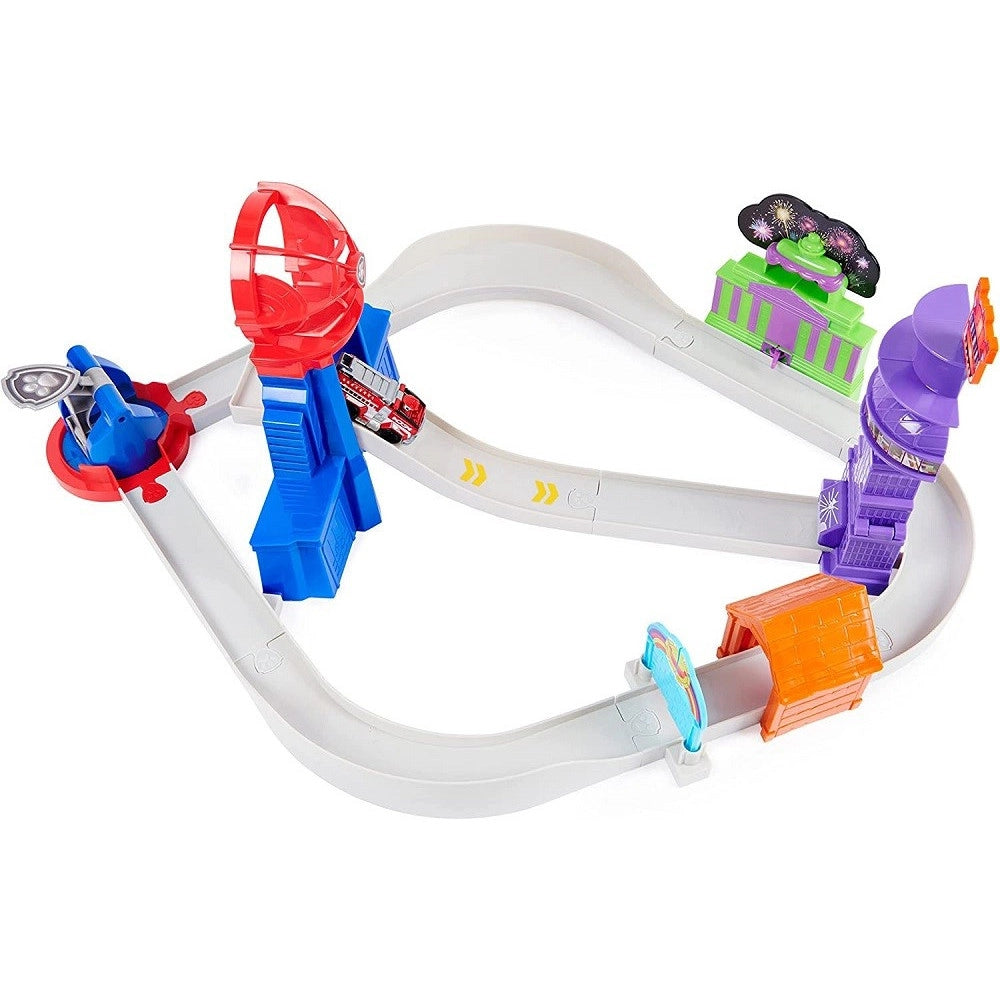Trade Shop - Pista Macchinine Total City Rescue Con Veicolo Di Marshall Paw Patrol Giocattoli -