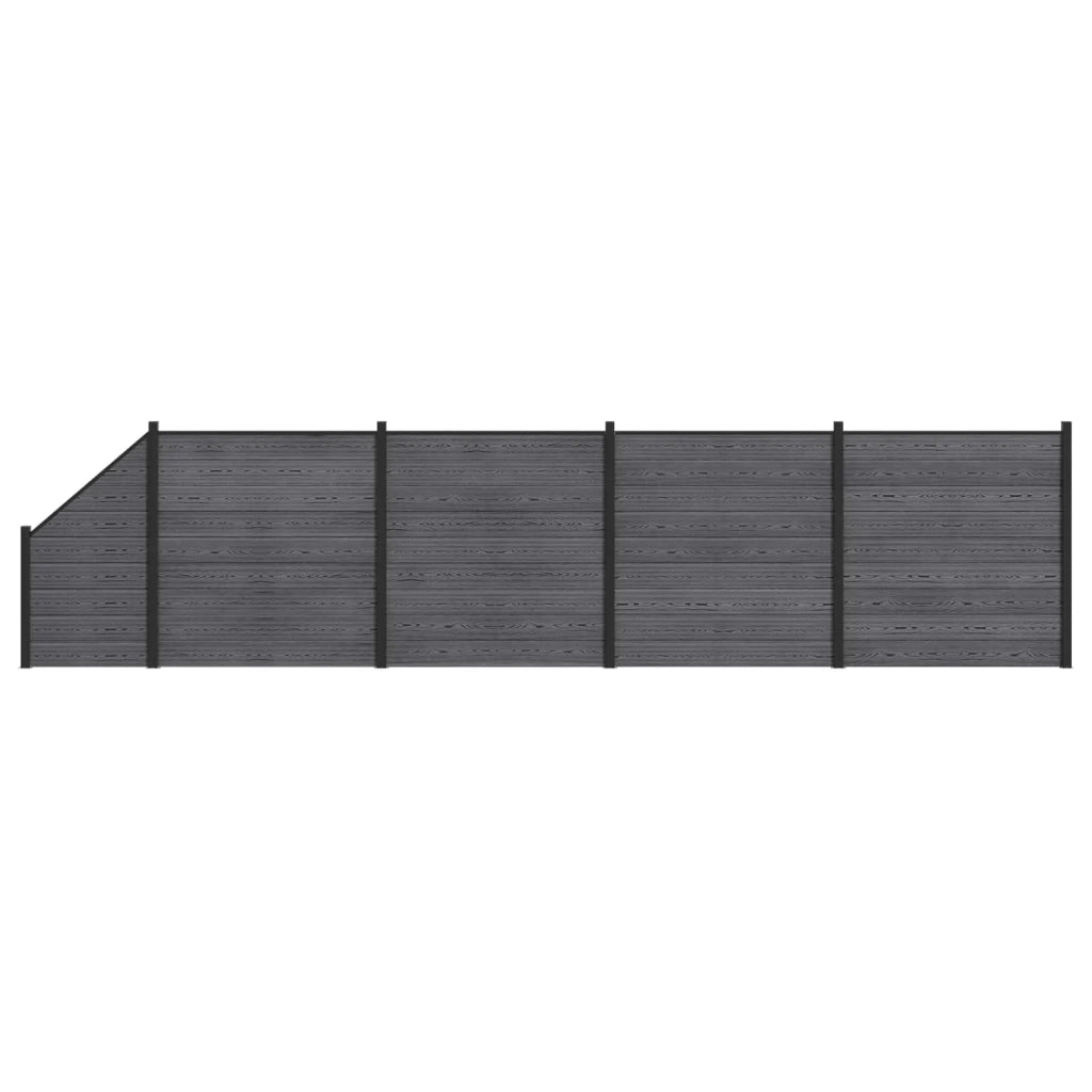 Pannello di Recinzione 5 pcs WPC e Alluminio Grigio 3429405