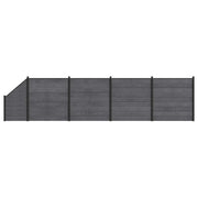 Pannello di Recinzione 5 pcs WPC e Alluminio Grigio 3429405