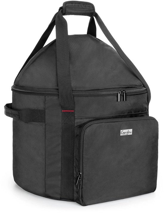 Tas da grill da portare - ideale per barbecue con carbone - 1 pezzo - nero