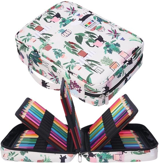 Etui XXL con 220 cassette per pennarelli, contenitore impermeabile per aquarelli, matite e pennarelli a gomma, regalo per studenti e artisti