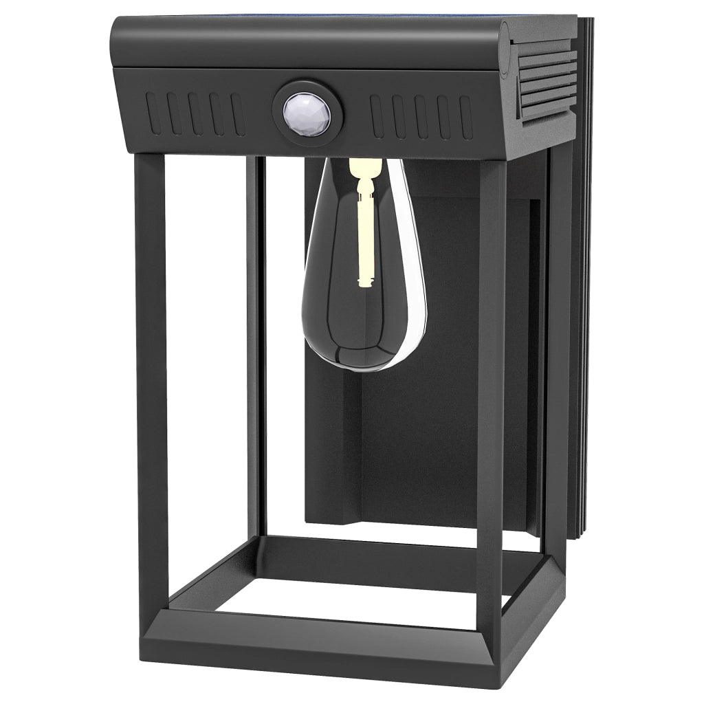 Lampada Solare da Esterno con Sensore di Movimento ¨C zephmum ¨C Nero 14x24x24 cm