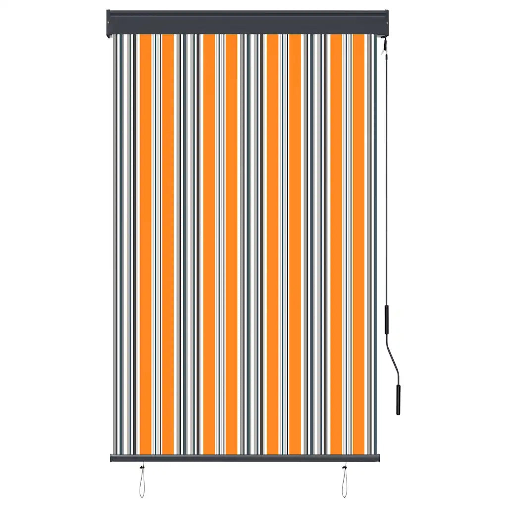 Tenda a Rullo per Esterni-Tenda da sole avvolgibile 100x250 cm Giallo e Blu
