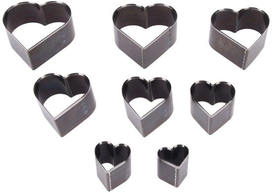 Set di Punte in Cuoio - 8 pezzi - Alta Qualità Acciaio di Carbone - Forme Geometriche - Strumenti per Taglio - Compatti e Pratici