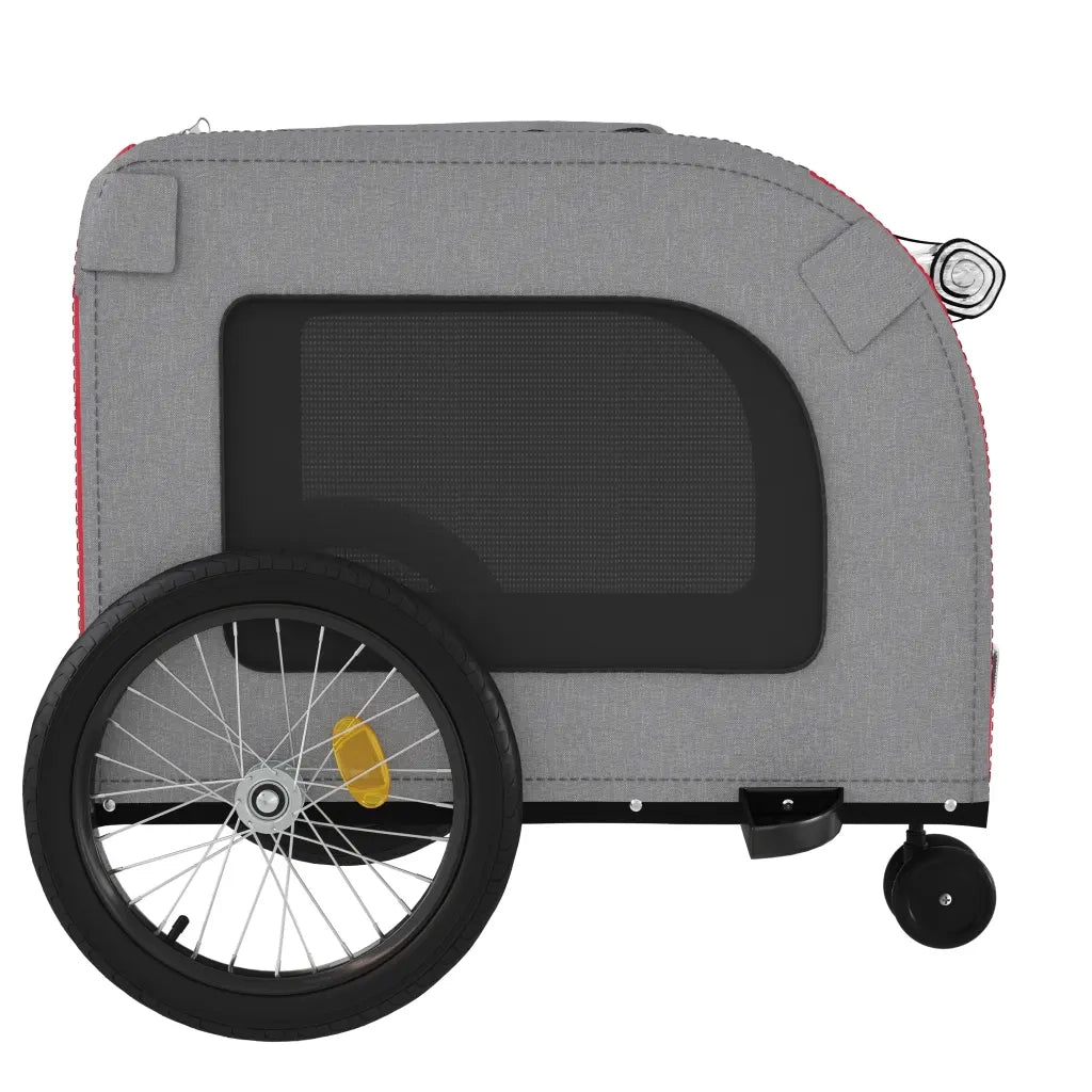 Rimorchio da Bici per Animali Rosso e Grigio Oxford e Ferro 93859