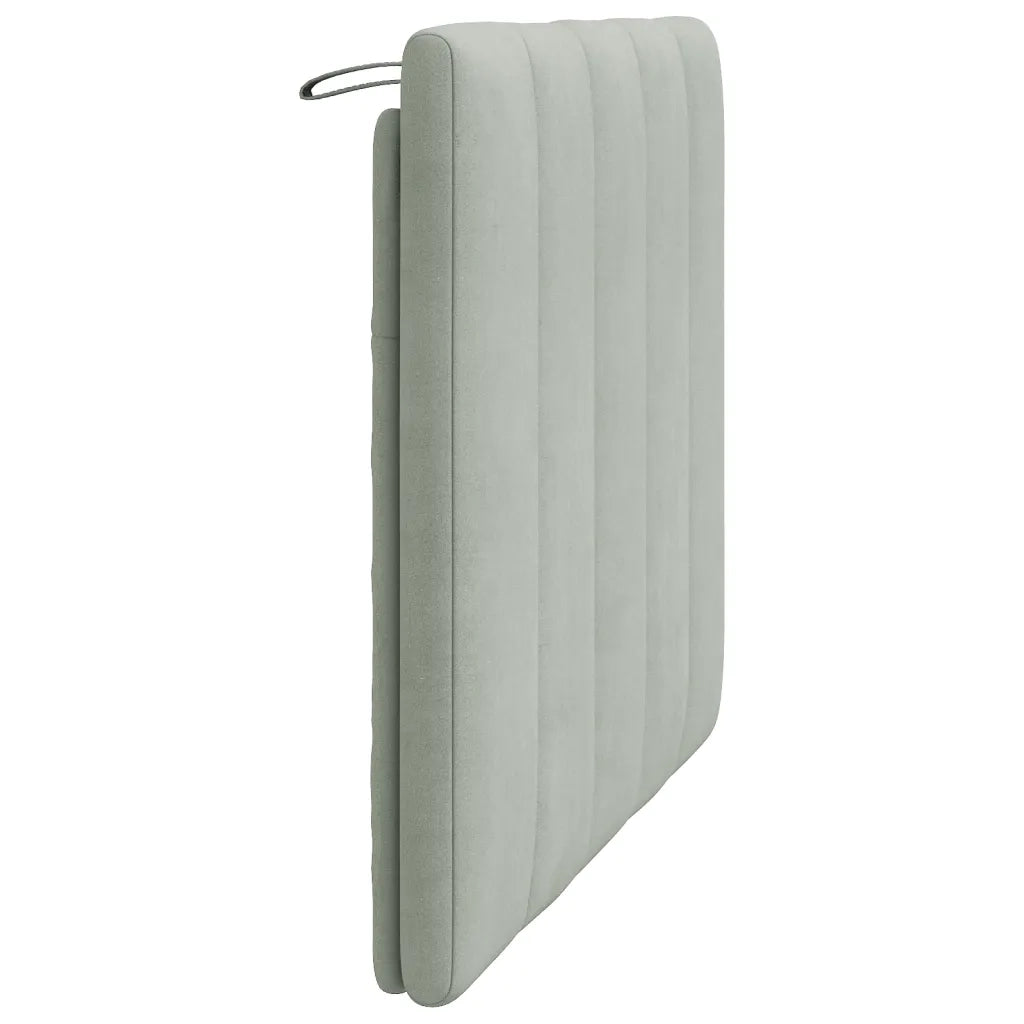 Cuscino Testiera Hanko Grigio Chiaro 100 cm in Velluto 374655
