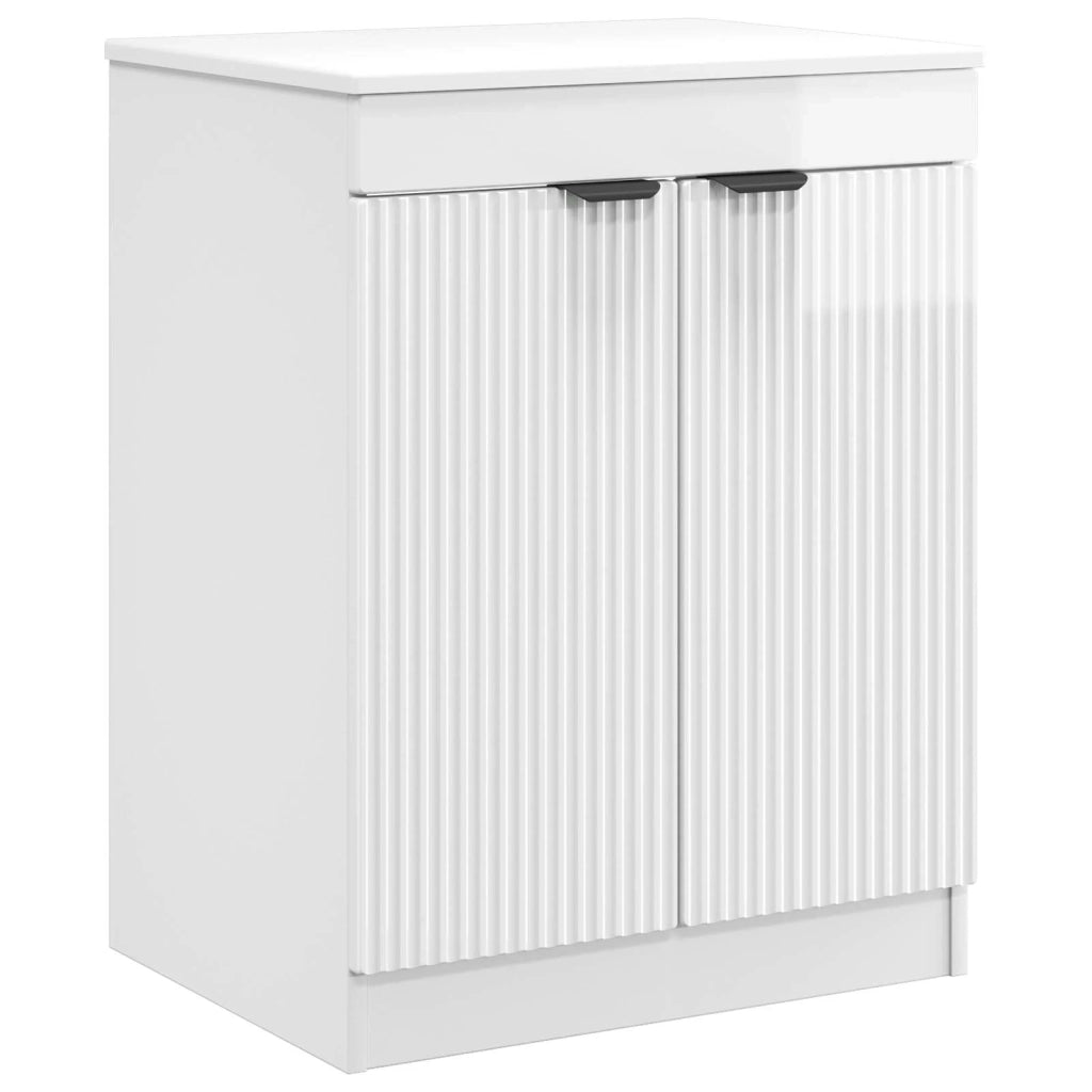 Set di mobili per il bagno Bianco Lucido Legno ingegnerizzato 3404208