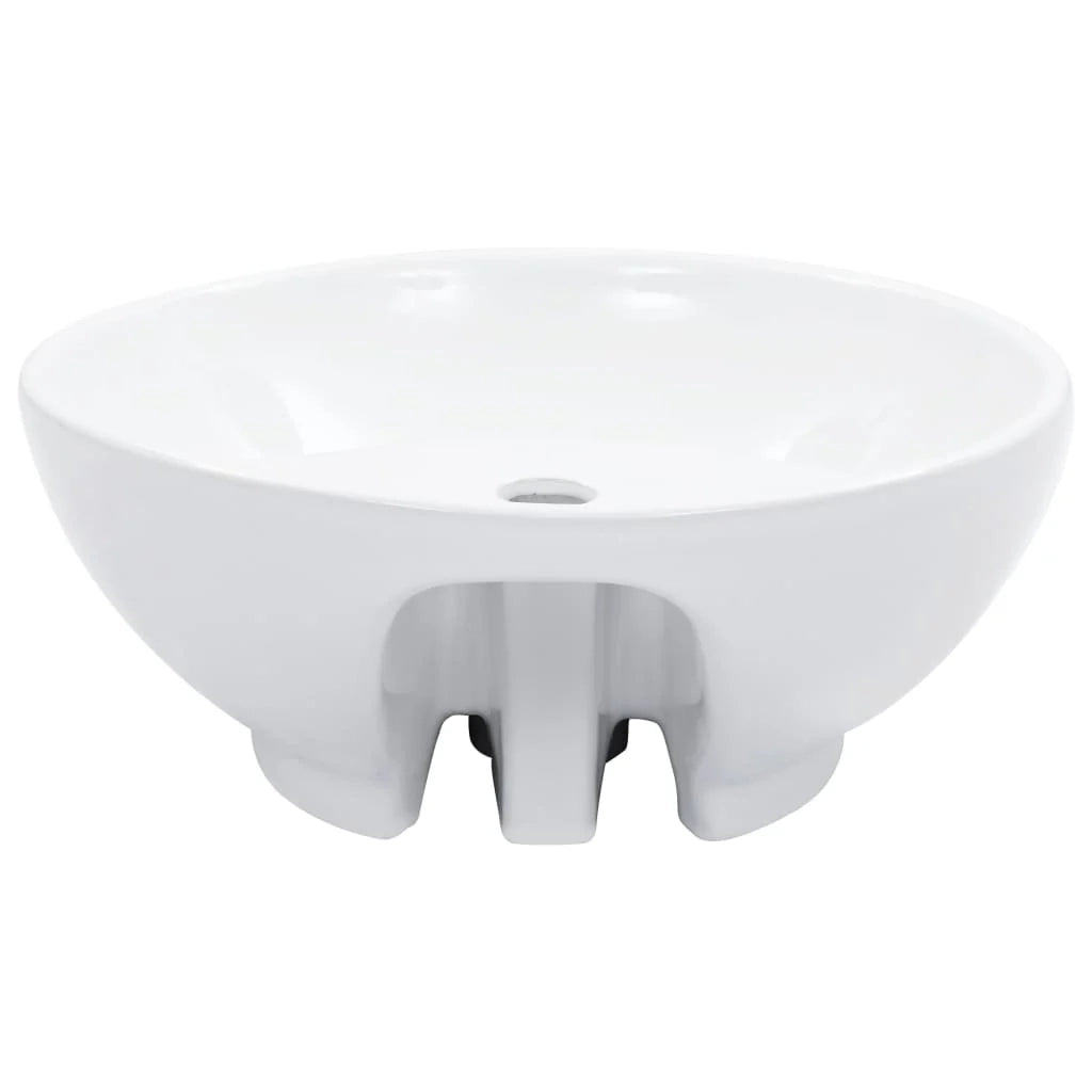 Lavabo da bagno con troppopieno diametro 46,5 cm ceramica bianca 02_0002612