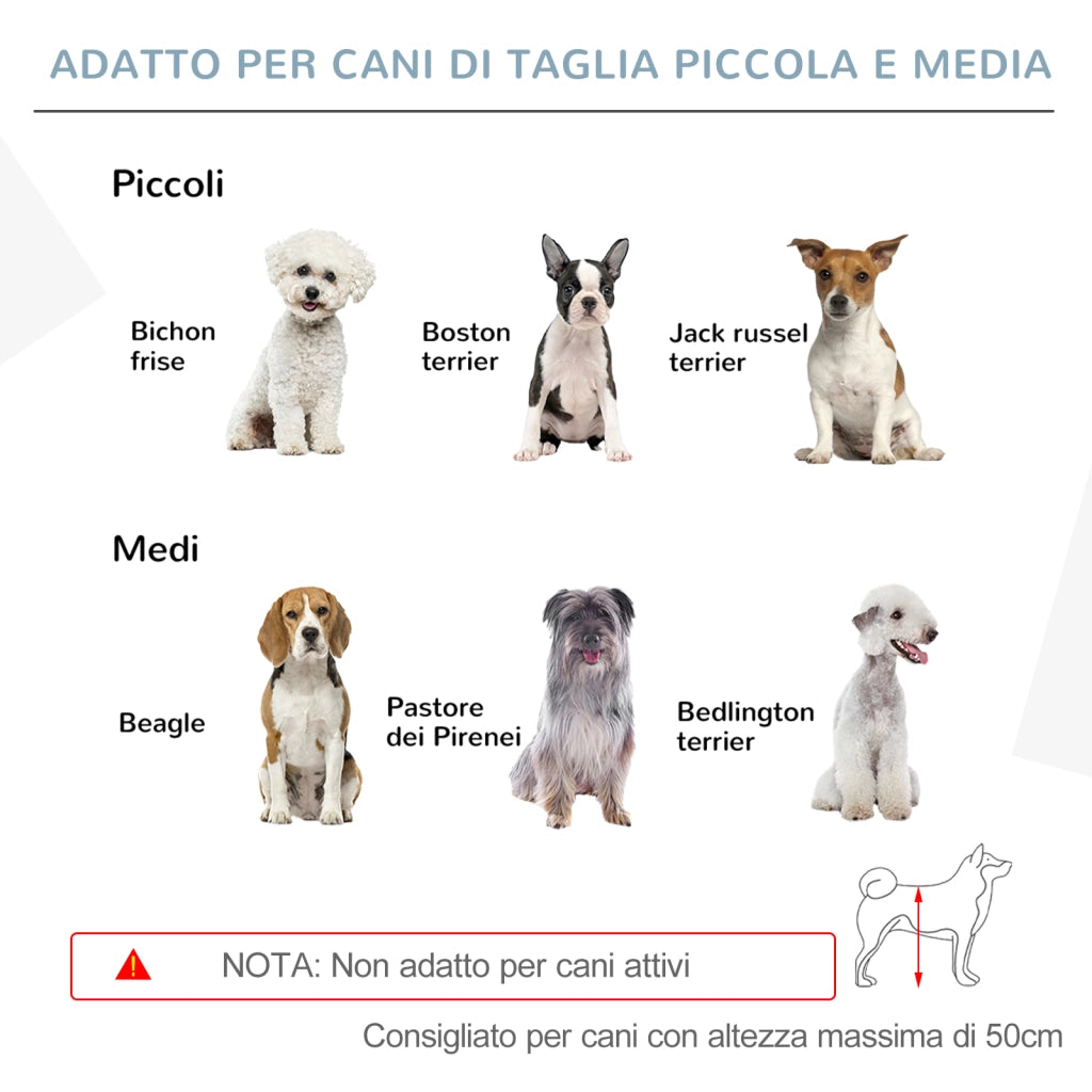 Cancellino Pieghevole per Cani Taglia Piccola e Media 237,5x36x80 cm con 4 Pannelli in Legno di Pino Blu Grigio