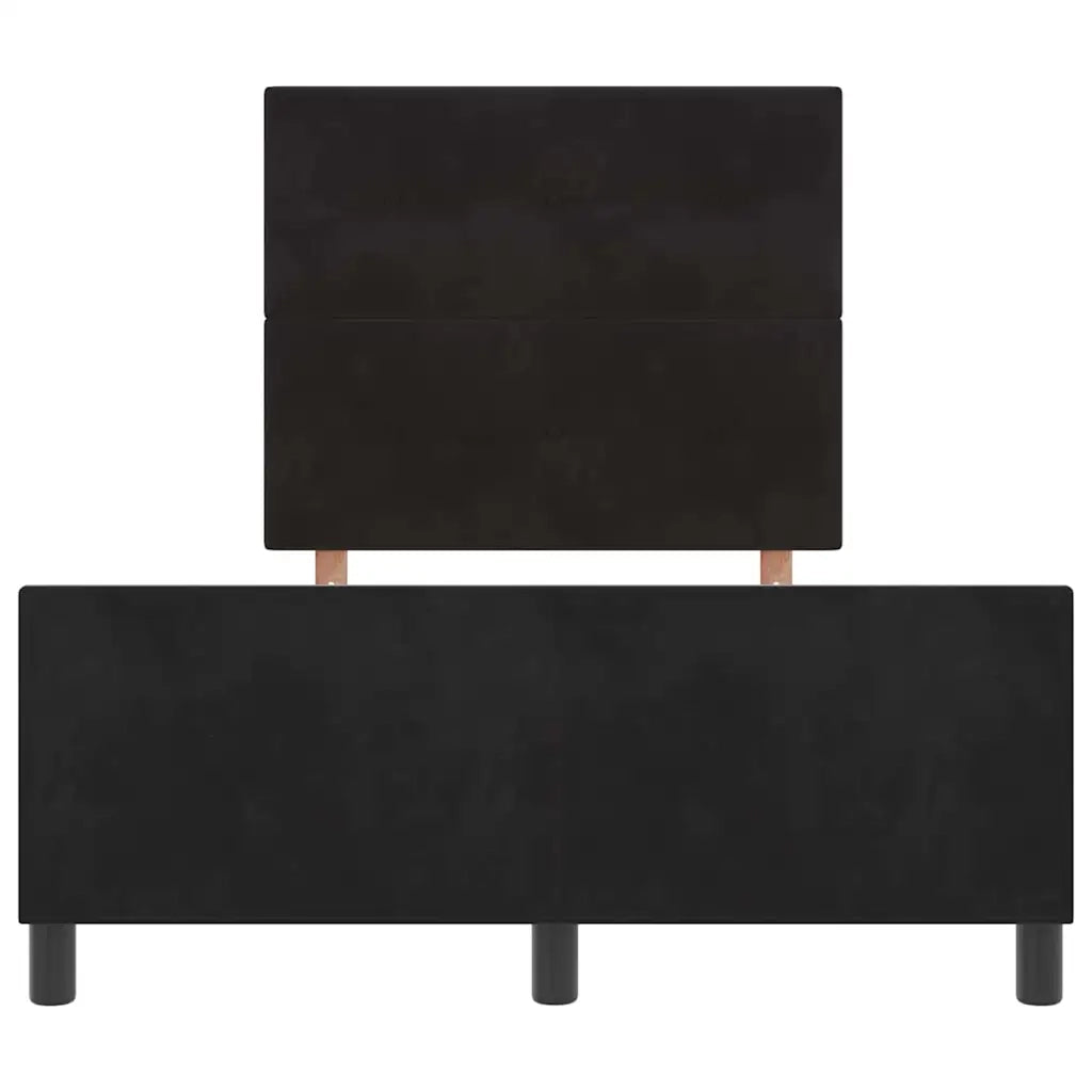 Letto a molle con testiera Nero 120 x 200 cm Velluto 3344935