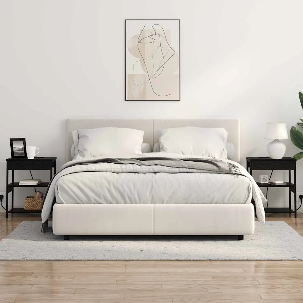 Armadio da Notte Rovere Nero 41 x 31 x 51 cm Legno multistrato 859535