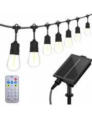 CATENE CATENA LUMINOSA CON PANNELLO SOLARE 10 MT 12 LAMPADINE DA ESTERNO