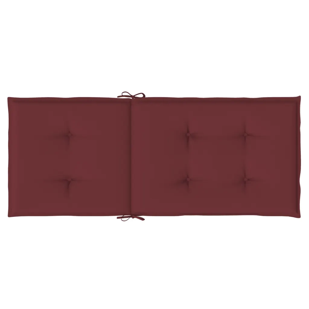 Cuscini Sedia Schiena Alta 2 Rosso Vino Mélange 120x50x4 cm 4002439