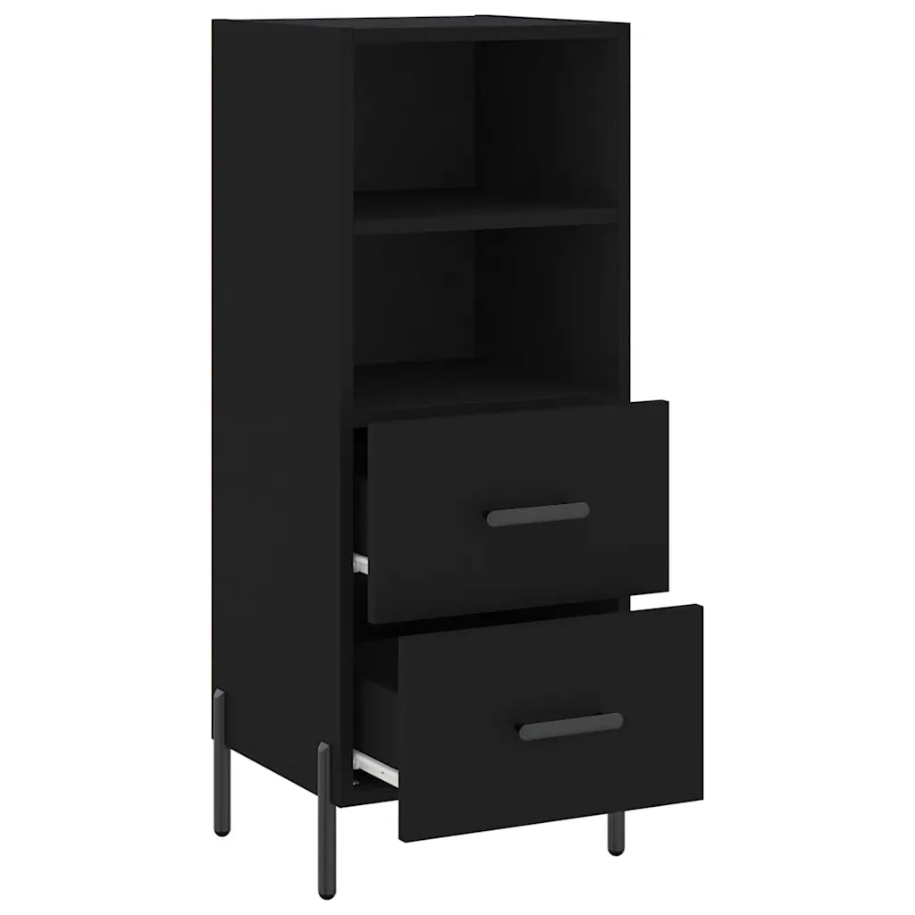 Credenza | Madia | Buffet da pranzo | Armadio da pranzo Nero 34,5x34x90 cm in Legno Multistrato
