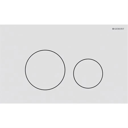 PLACCA DI COMANDO SIGMA 40 2 TASTI ROTONDI- Bianco Opaco- GEBER- pezzi 1