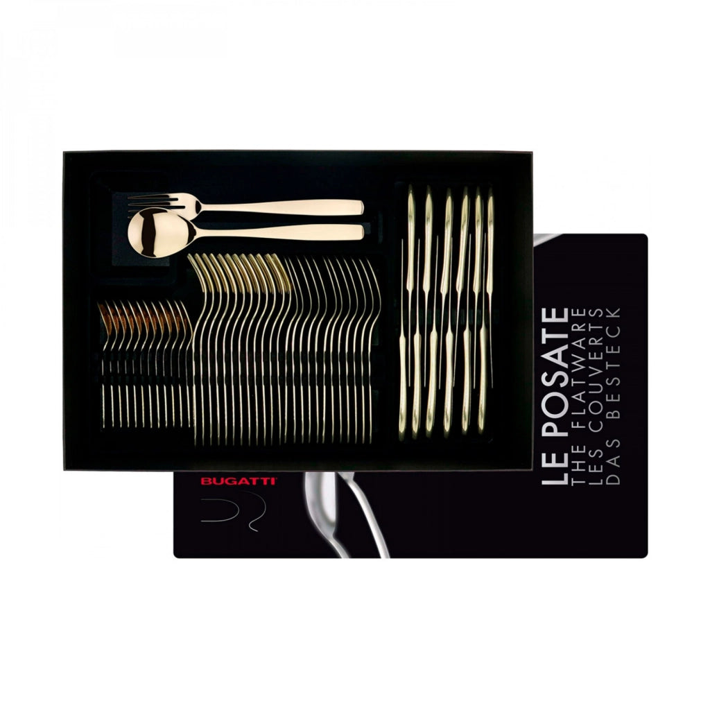 RIVIERA Champagne, Posate Set 50 Pz, Scatola Gallery, Casa