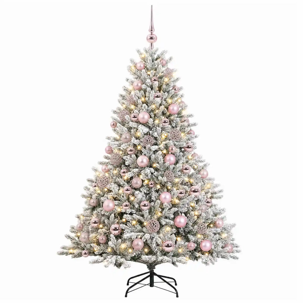 Albero di Natale artificiale con palline 210 cm 300 LED 3466646