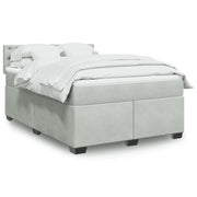 Giroletto a Molle con Materasso Grigio Chiaro 160x200cm Velluto 3288666