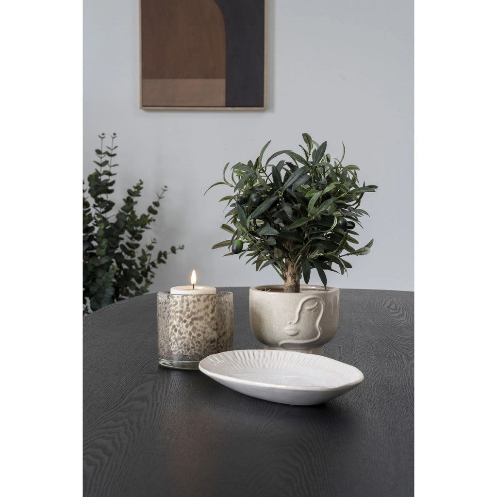 Vassoio Brenda, Bianco, Ceramica, 30,5x20,3x3,8 cm