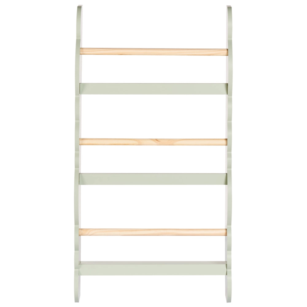 Libreria a muro verde chiaro a 3 piani in legno di pino MDF Camera dei bambini