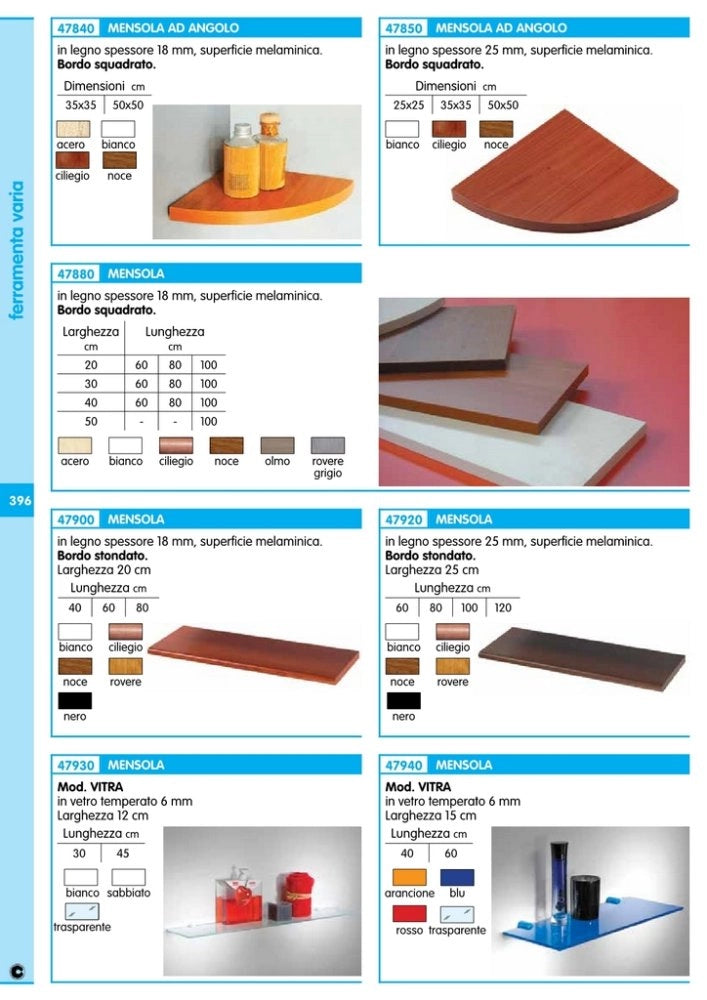 1pz mensola squadrata bianca cm 60x20x1,8 h cod:ferx.40230.s