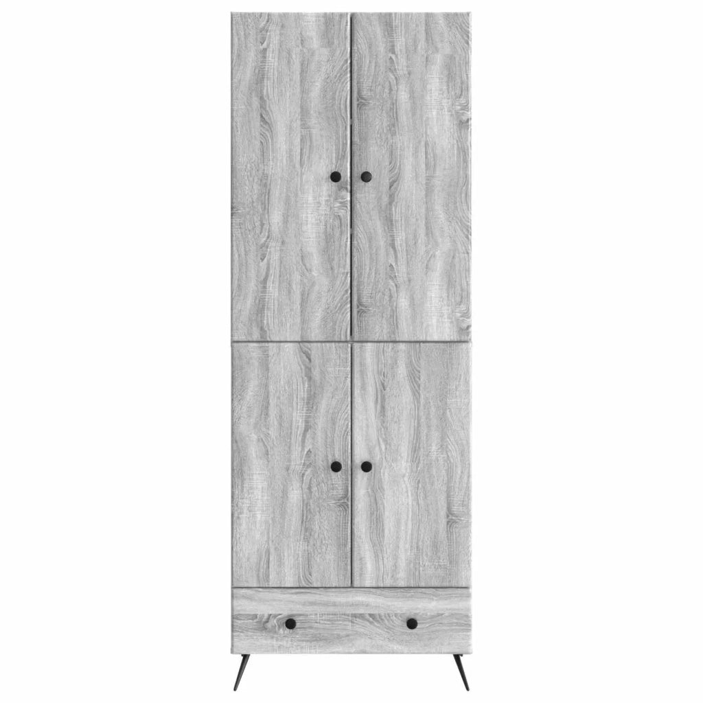 Set di armadi 2 pcs Sonoma grigio Legno ingegnerizzato