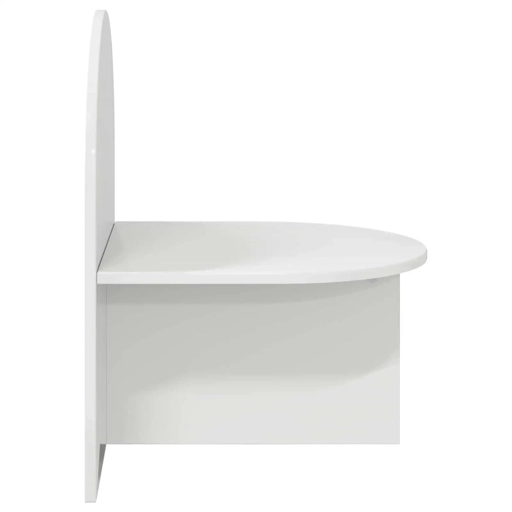 Comodino Bianco Lucido 48 x 49 x 65 cm Legno ingegnerizzato 8001121
