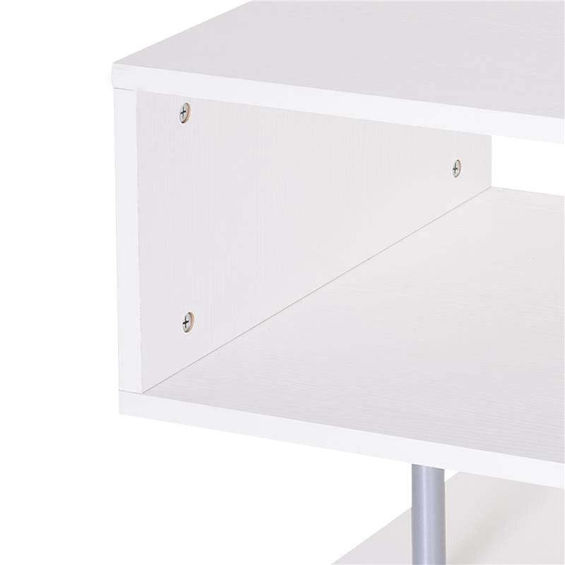 MODERNO TAVOLINO BASSO DA SALOTTO IN LEGNO BIANCO, 50X50X50CM