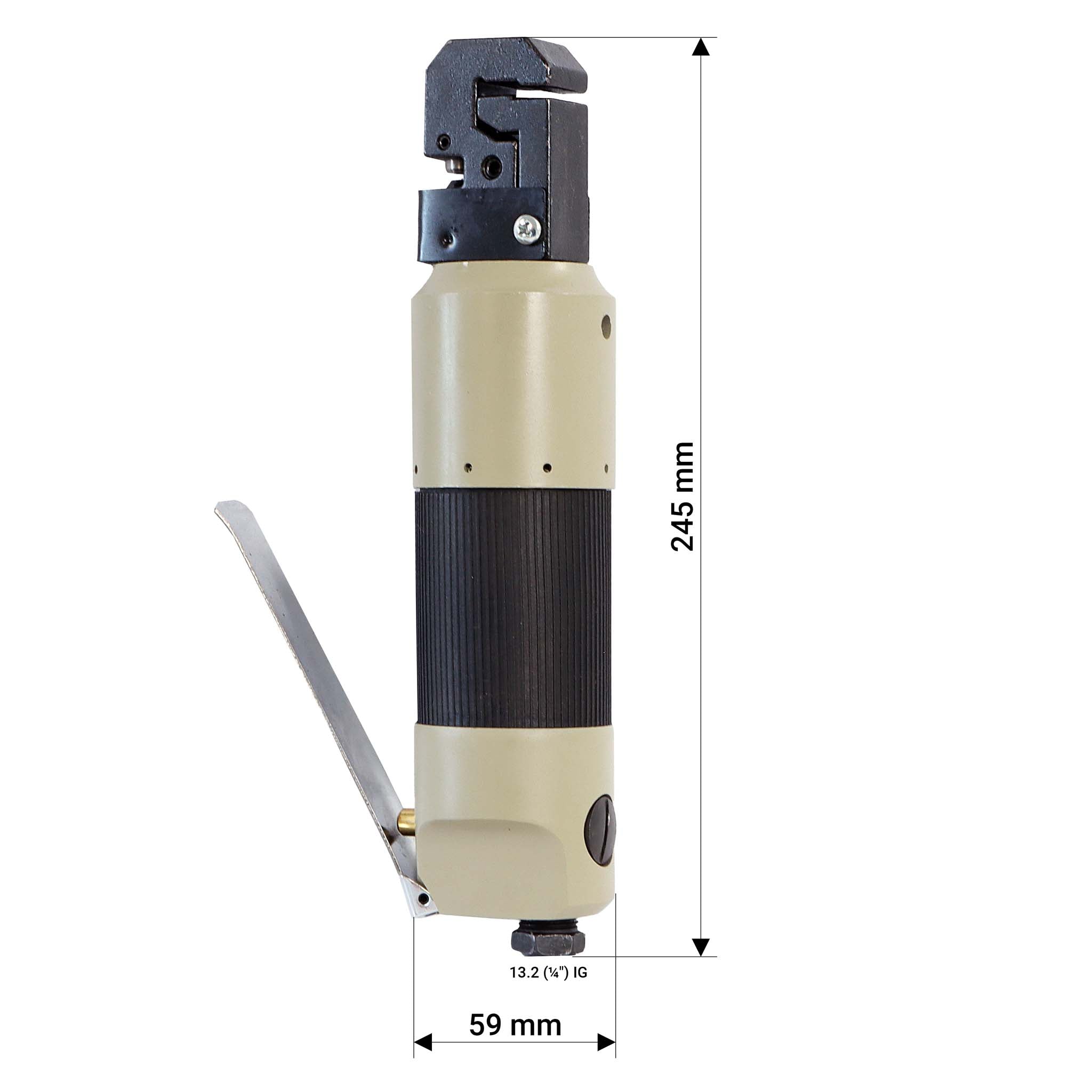 Punzonatrice lamiera ad aria compressa, matrice 5 mm e piegatura 13 mm