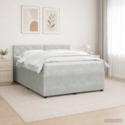 Letto box spring con materasso Grigio Chiaro 160 x 200 cm 3453179