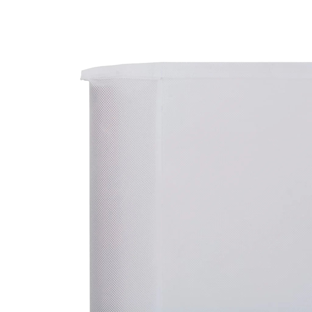 Paravento in tessuto a 5 pannelli 600 x 80 cm bianco sabbia 02_0008831