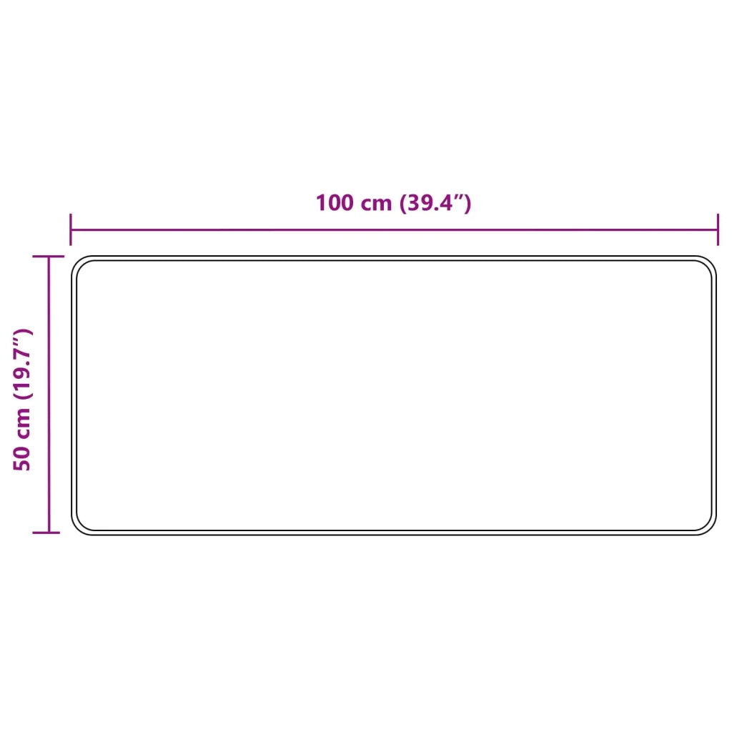 Runner Tappeto MARSA Bianco 50 x 100 cm Poliestere e PVC 42023300