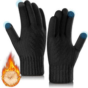 Guanti Invernali - regalo di Natale - guanti - Guanti Riscaldanti - Guanti con Touchscreen - Guanti Uomini - Guanti Donne - Guanti Invernali per donne e uomini - con touchscreen e imbottitura di fleece - nero