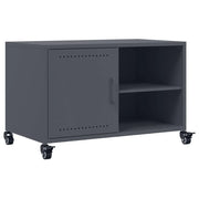 Mobile TV multimediale mensola TV credenza TV sala da pranzo soggiorno camera da letto antracite 68 x 39 x 43,5 cm acciaio antracite 02_0026398