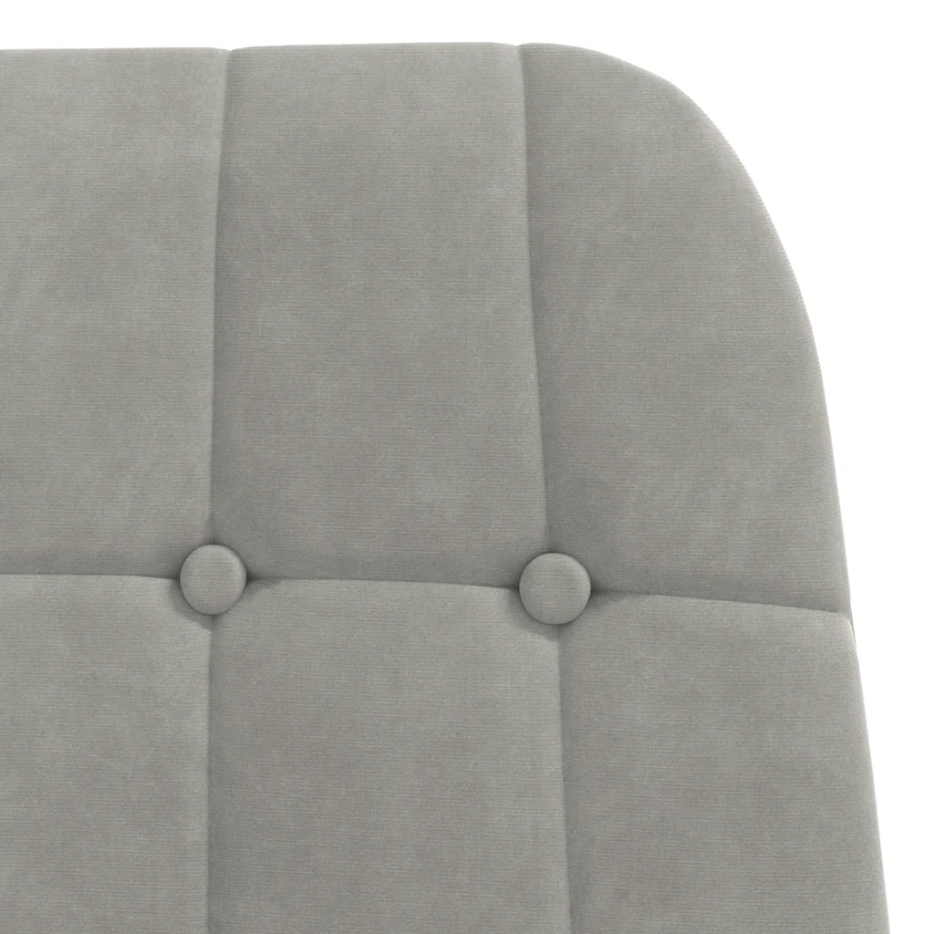 vidaXL Sedia Relax Grigio Chiaro in Velluto