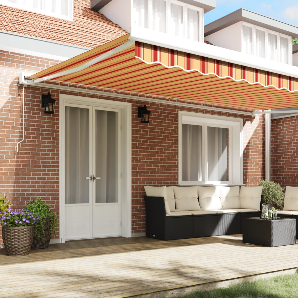 Tenda retrattile automatica gialla e arancione 500x300 cm