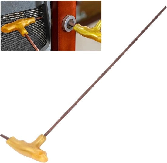 Chiave a 4 mm a lama a 5 punte 400 mm Lunghezza - Manico a forma di T confortevole - Chiave a ingranaggi in acciaio inossidabile