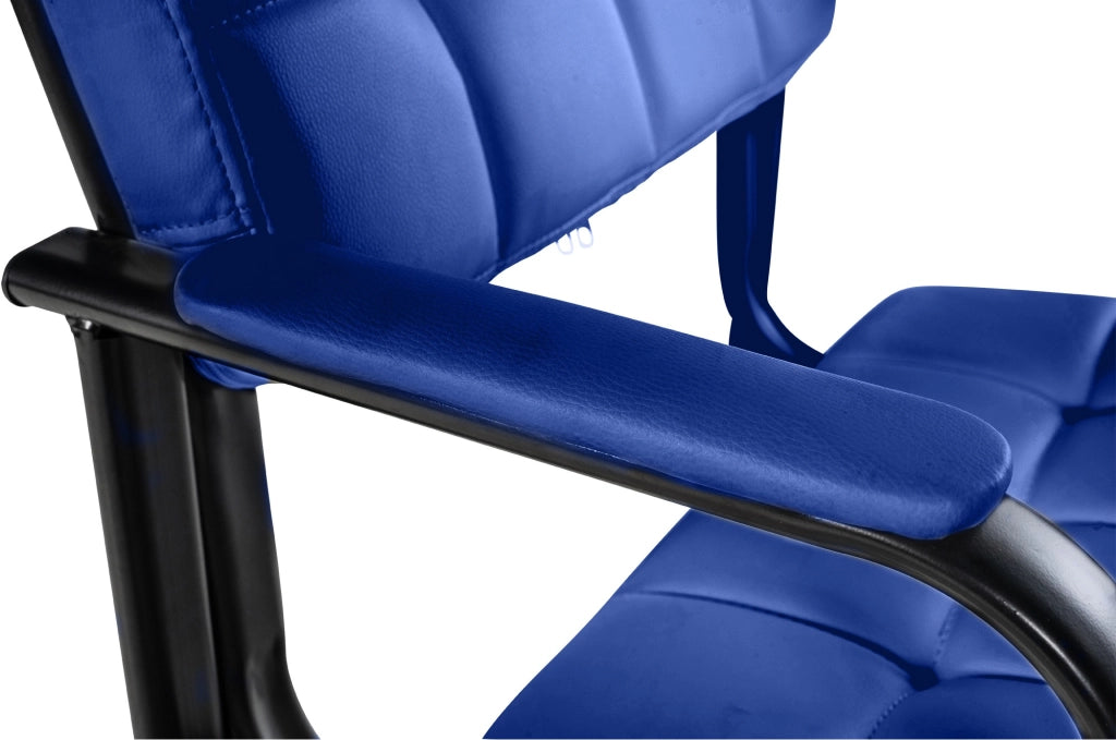 Sedia Visitatore Canada B in Similpelle blu