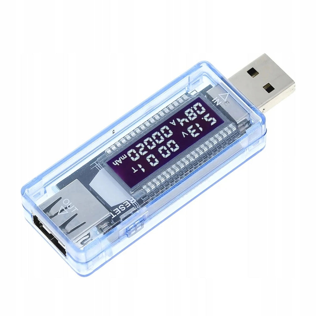Tester USB Voltamperometro KEWEISI KWS-V20 – Alta Precisione, Display LCD | Misura 4V-20V, 0A-3A