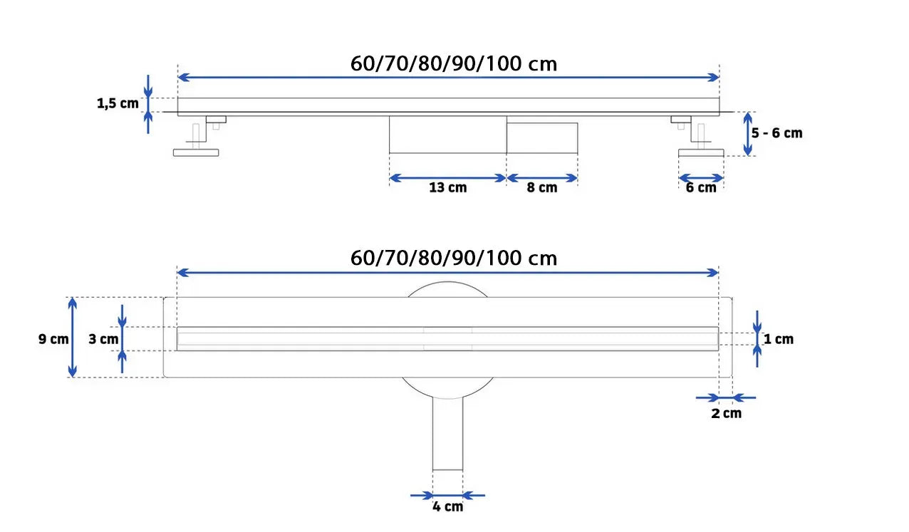 Canalina Di Scarico Rea Neo Slim Pro Nickel Brush Inox 50