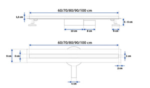 Canalina Di Scarico Rea Neo Slim Pro Nickel Brush Inox 50