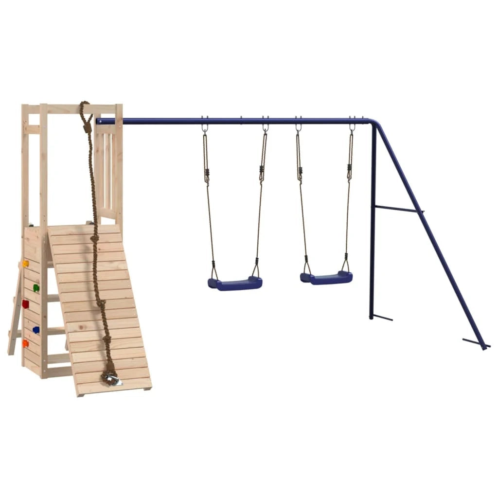 Altalene per parco giochi all'aperto altalene robuste giochi da giardino 308 x 184 x 169 cm legno di pino massiccio 02_0004647