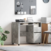 Scrivania in cemento grigio Grigio cemento Truciolare Media Ruote