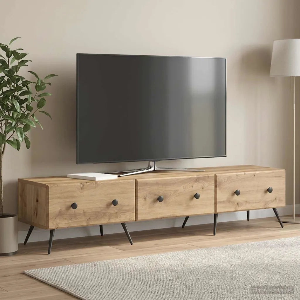 Mobile TV con cassetto Rovere Artigianale 147 x 34,5 x 30 cm 895634